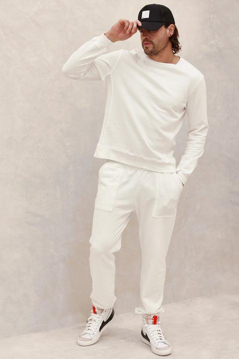 Men's Dean Crewneck Sweatshirt White