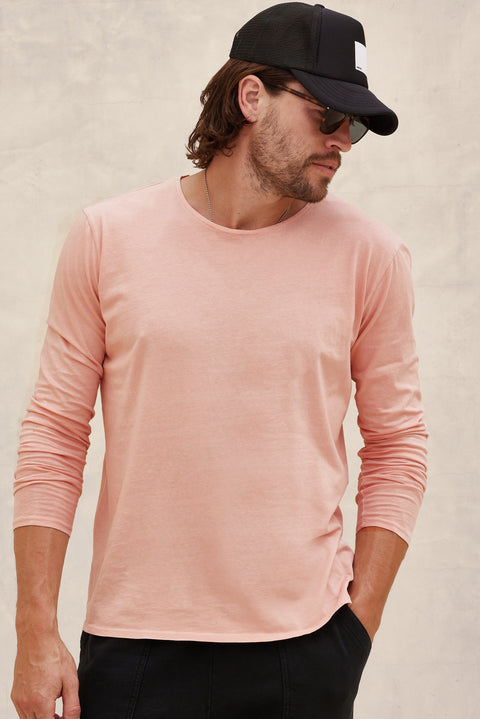 Men's Pollock Long Sleeve Mens T Shirt Dusty Rose