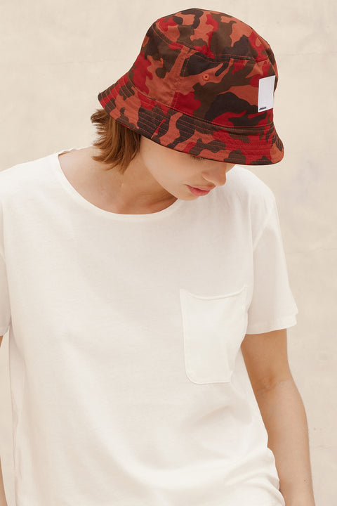 Women's Red Camo Bucket Hat