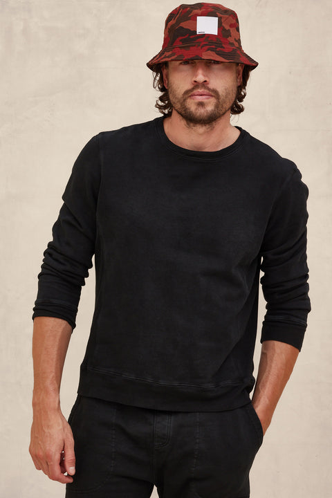 Men's Dean Midweight Crewneck Sweatshirts Vintage Black