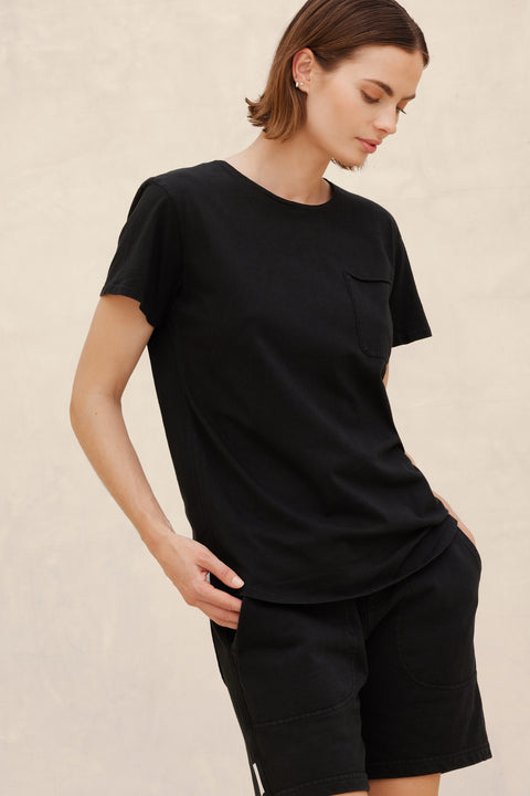 Women's Cara Pocket T-shirt Vintage Black