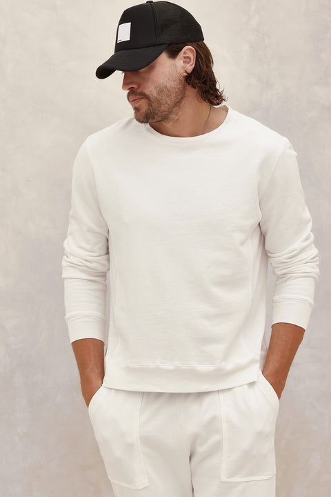 Men's Dean  Crewneck Sweatshirt White