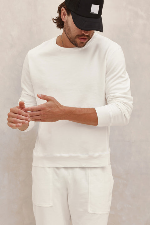 Men's Dean  Crewneck Sweatshirt White