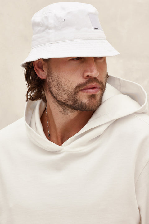 Men’s White Bucket Hat