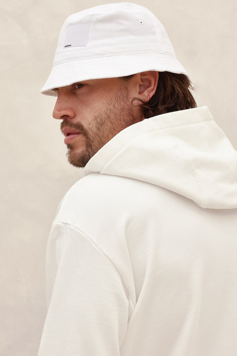 Men’s White Bucket Hat