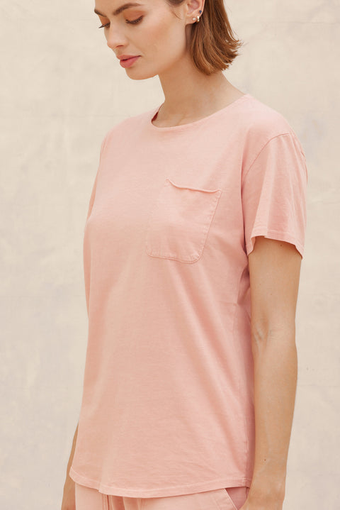 Women's Cara Pocket T-shirt Dusty Rose