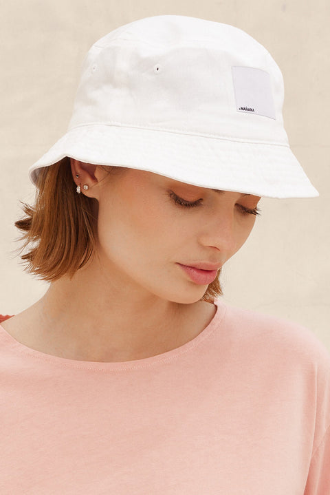 Women's White Bucket Hat