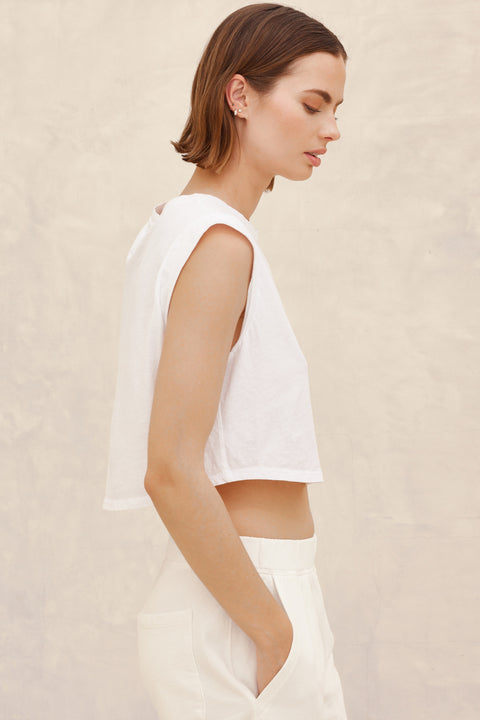 Women's Williams Crop Top White