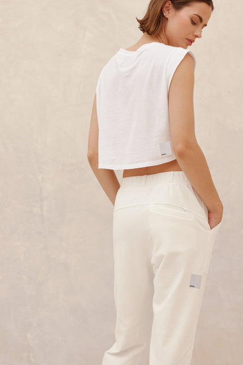 Women's Williams Crop Top White