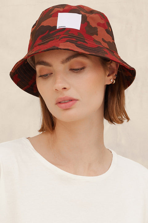 Women's Red Camo Bucket Hat